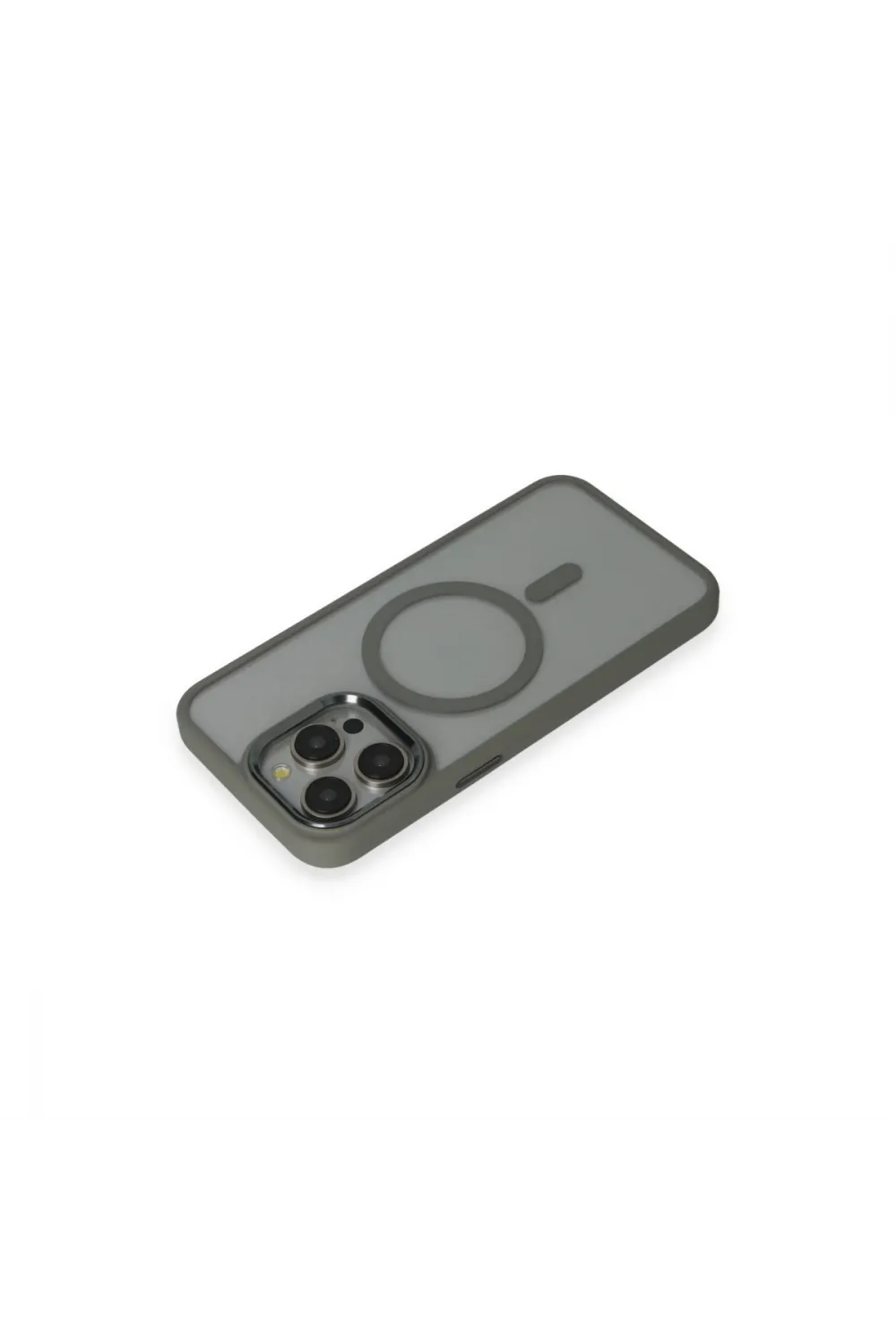 Apple İphone 15 Pro Max Kılıf Room Magneticsafe Silikon - Gri