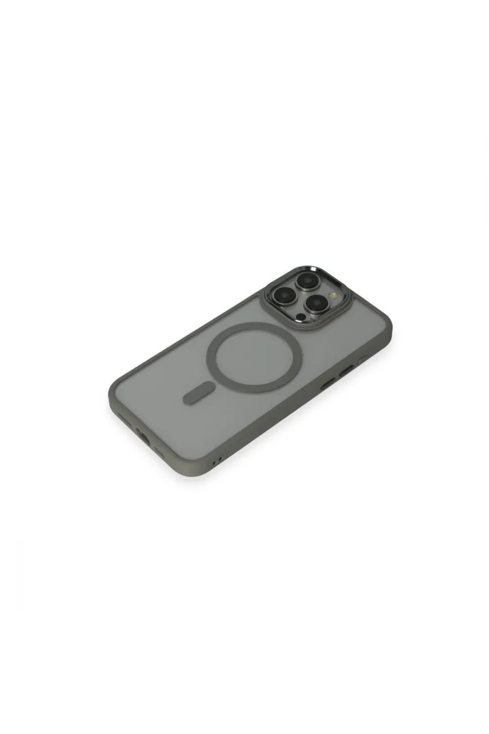Apple İphone 15 Pro Max Kılıf Room Magneticsafe Silikon - Gri