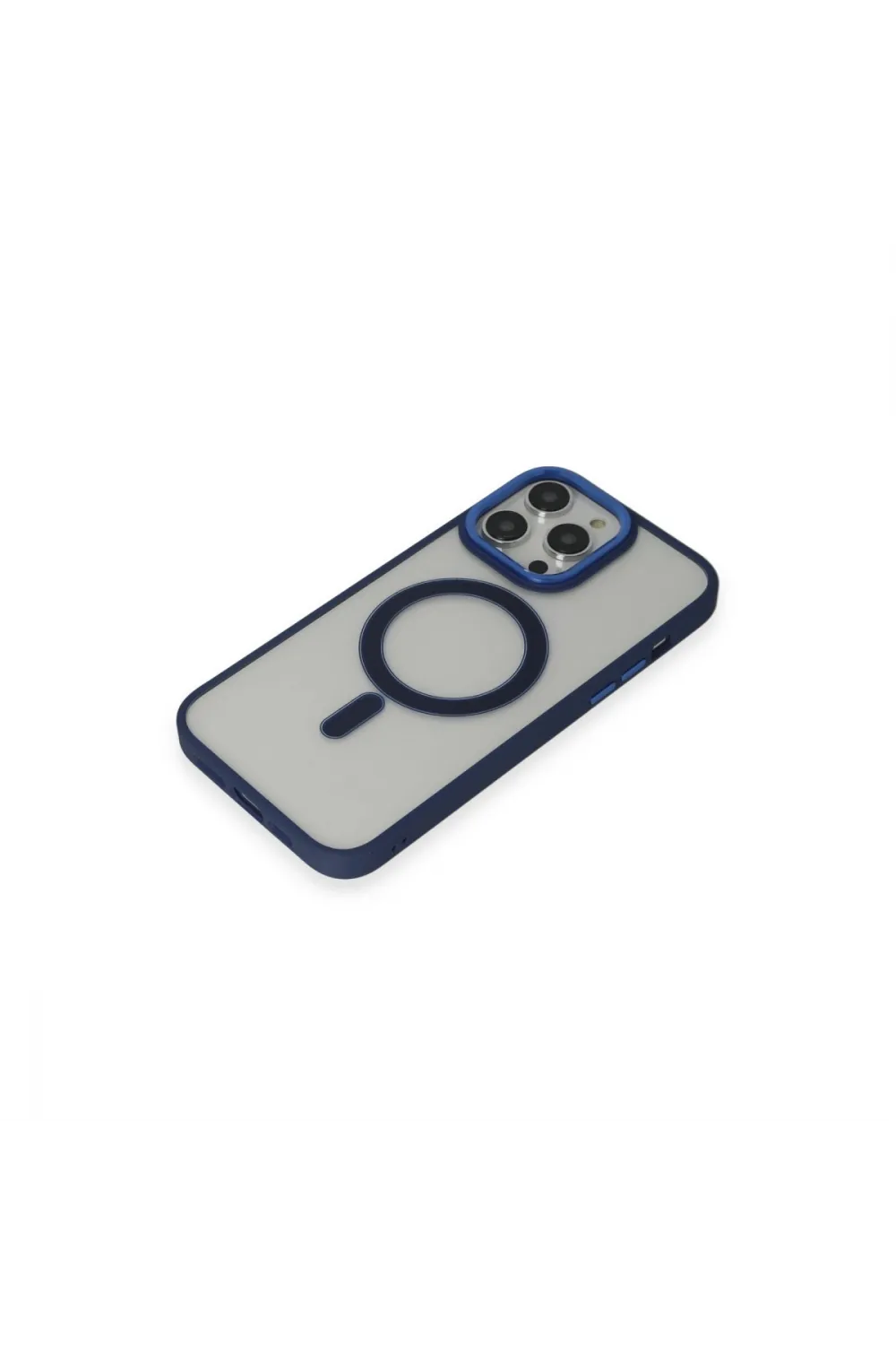 Apple İphone 15 Pro Max Kılıf Room Magneticsafe Silikon - Lacivert