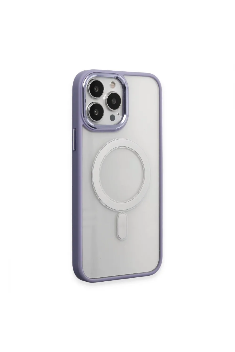 Apple İphone 15 Pro Max Kılıf Room Magneticsafe Silikon - Lila