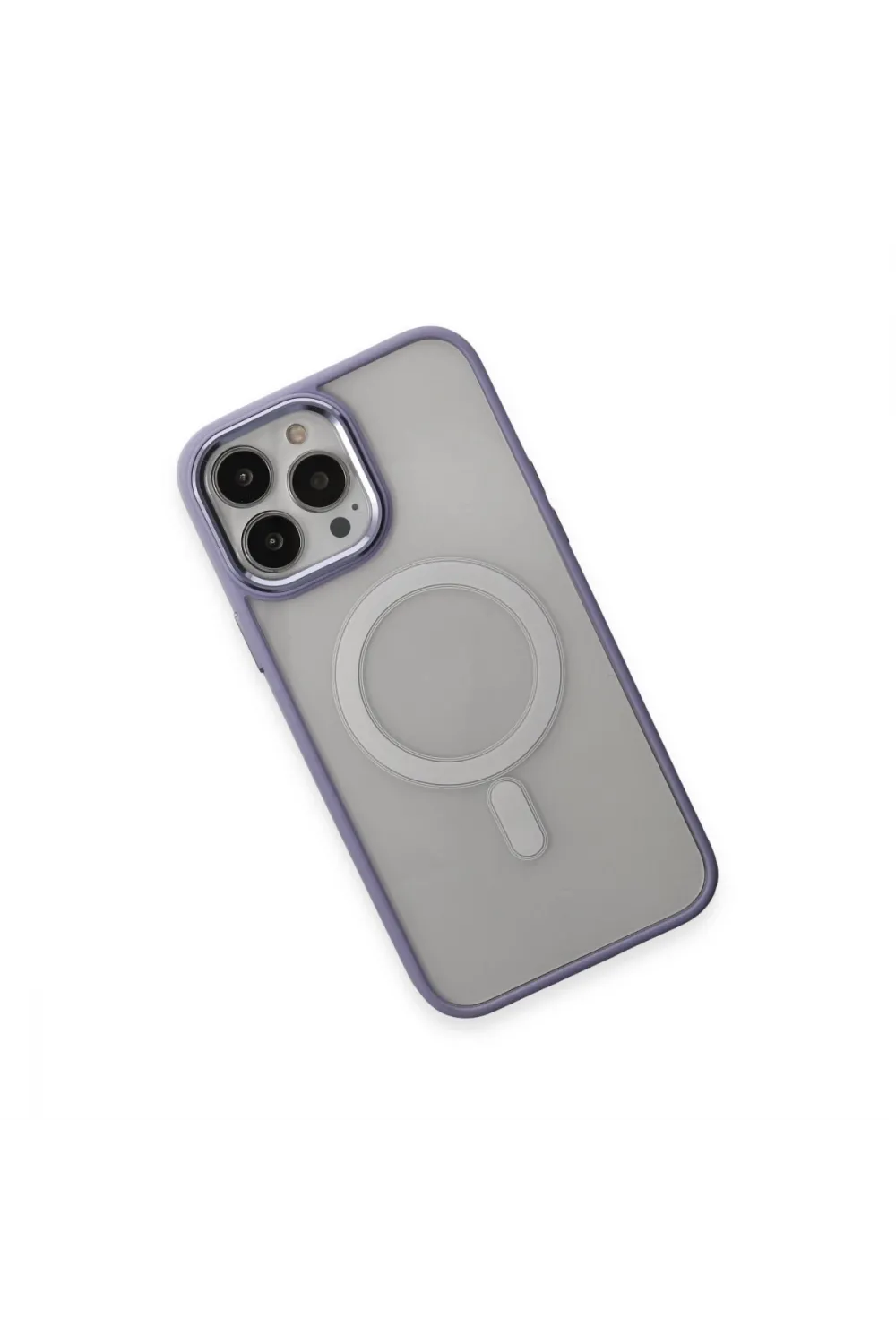 Apple İphone 15 Pro Max Kılıf Room Magneticsafe Silikon - Lila
