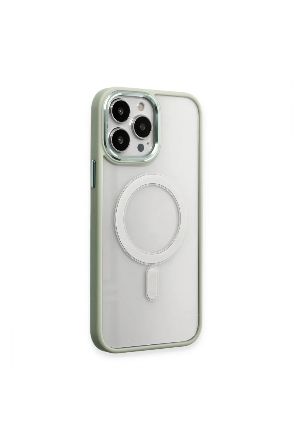 Apple İphone 15 Pro Max Kılıf Room Magneticsafe Silikon - Su Yeşili