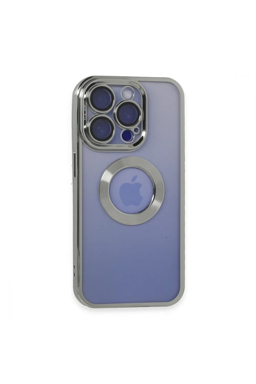 Apple İphone 15 Pro Max Kılıf Slot Silikon - Gümüş