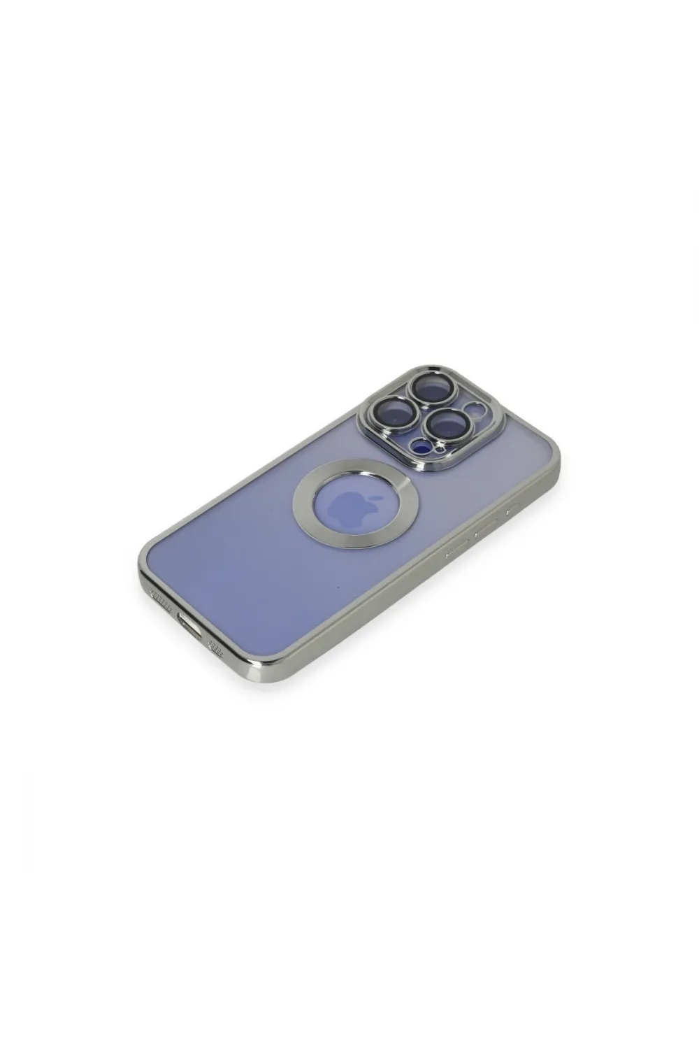 Apple İphone 15 Pro Max Kılıf Slot Silikon - Gümüş