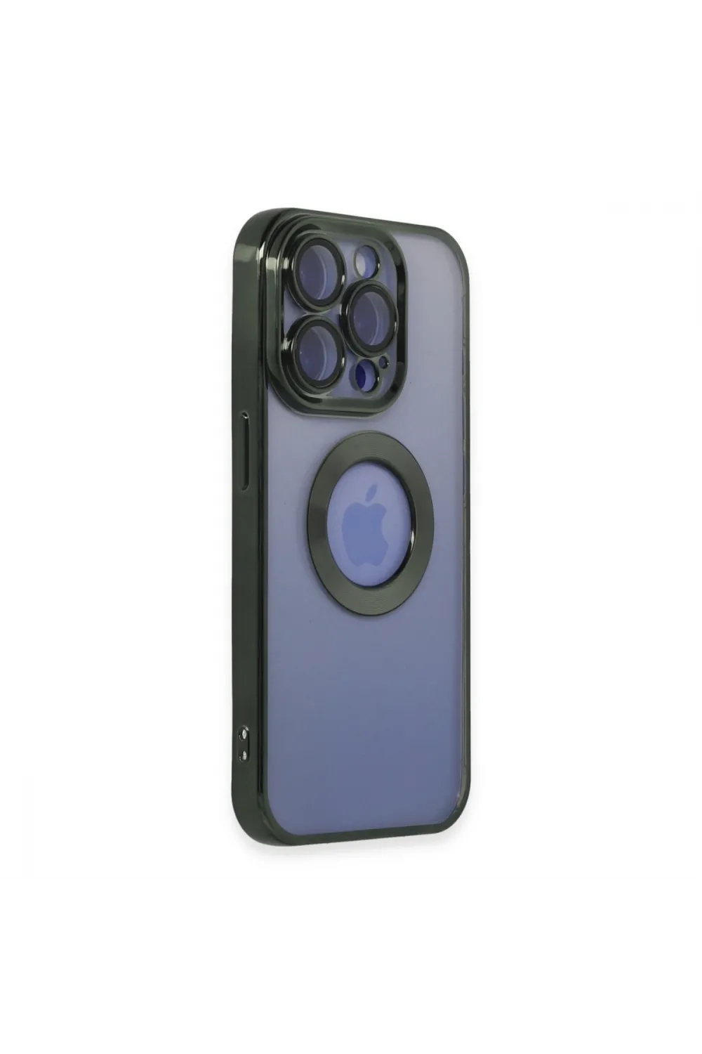 Apple İphone 15 Pro Max Kılıf Slot Silikon - Köknar Yeşili