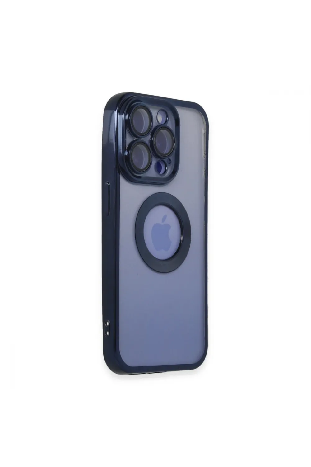 Apple İphone 15 Pro Max Kılıf Slot Silikon - Lacivert