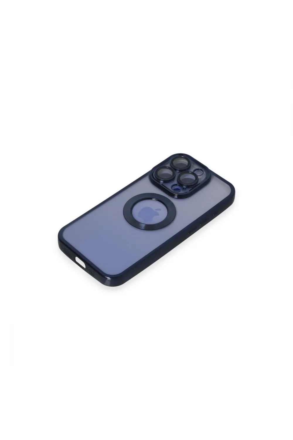 Apple İphone 15 Pro Max Kılıf Slot Silikon - Lacivert