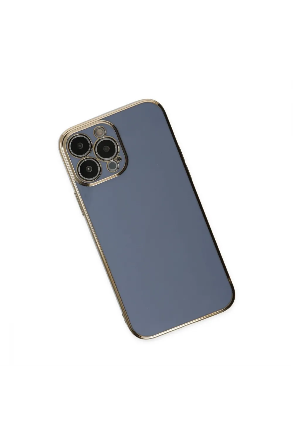 Apple İphone 15 Pro Max Kılıf Volet Silikon - Mavi
