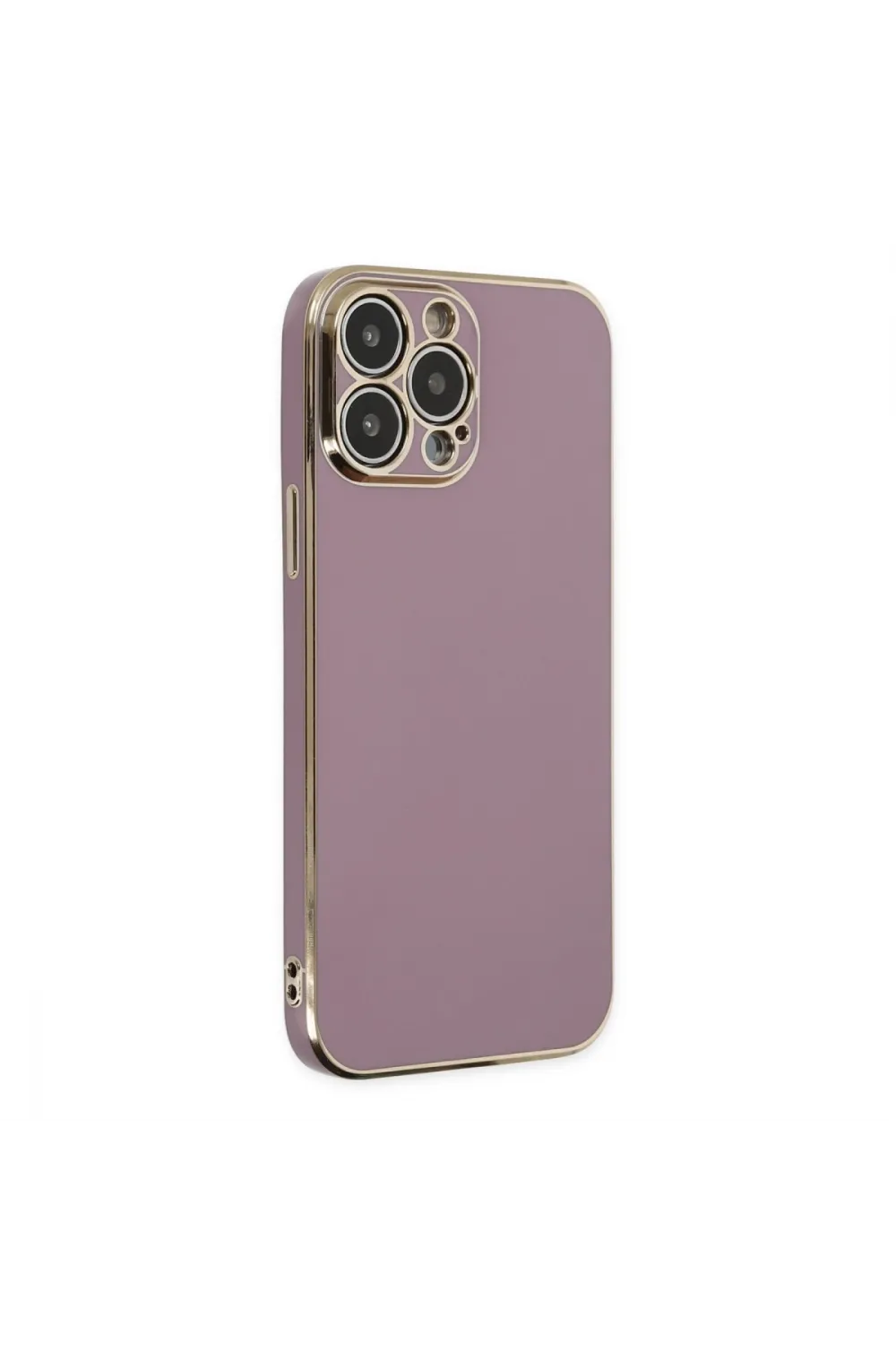 Apple İphone 15 Pro Max Kılıf Volet Silikon - Mor
