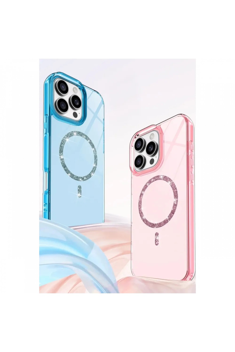 Apple iPhone 15 Pro Max Live Diamond Magsafe Kapak - Sarı