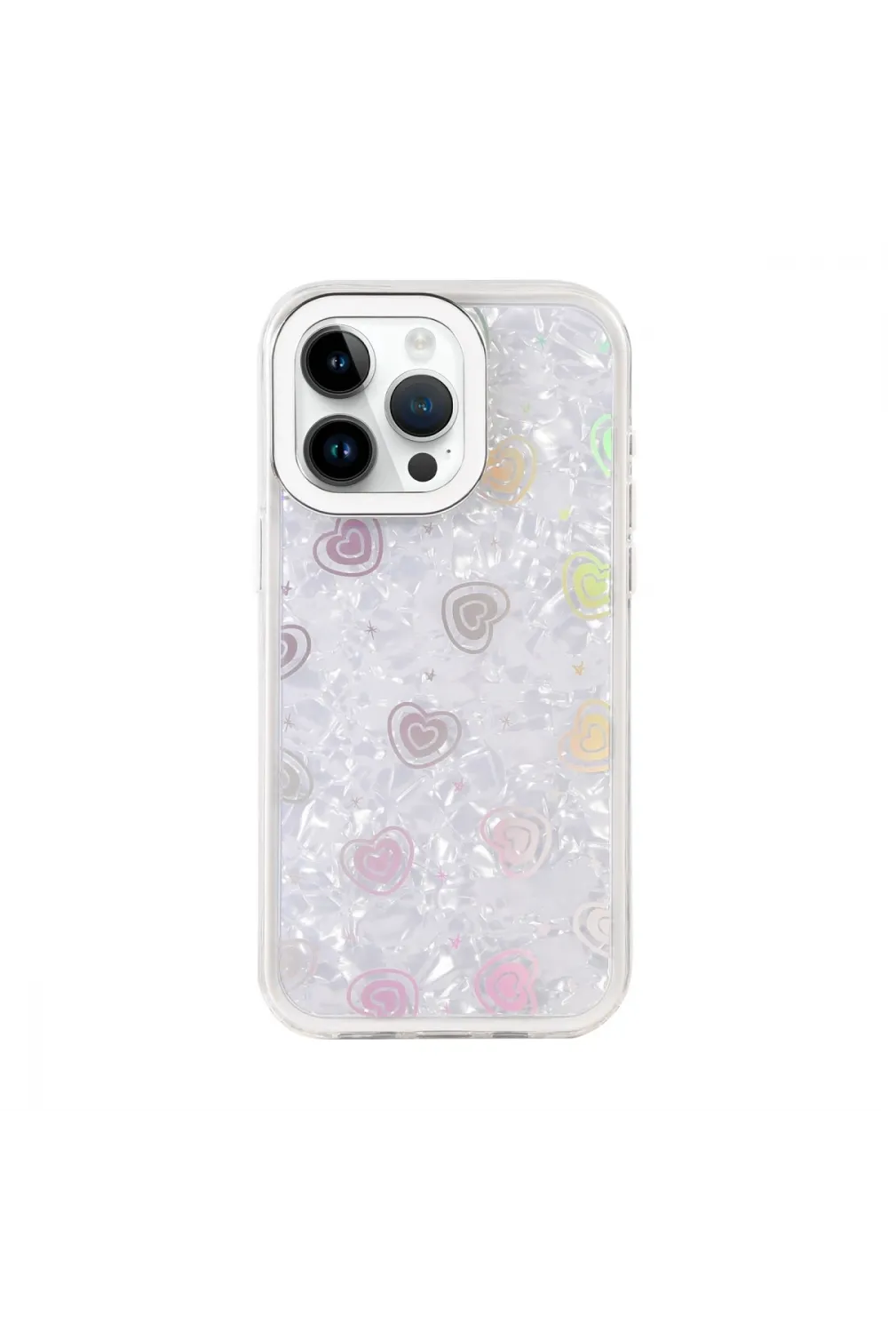 Apple İphone 15 Pro Max Lumi Desenli Kapak - Beyaz
