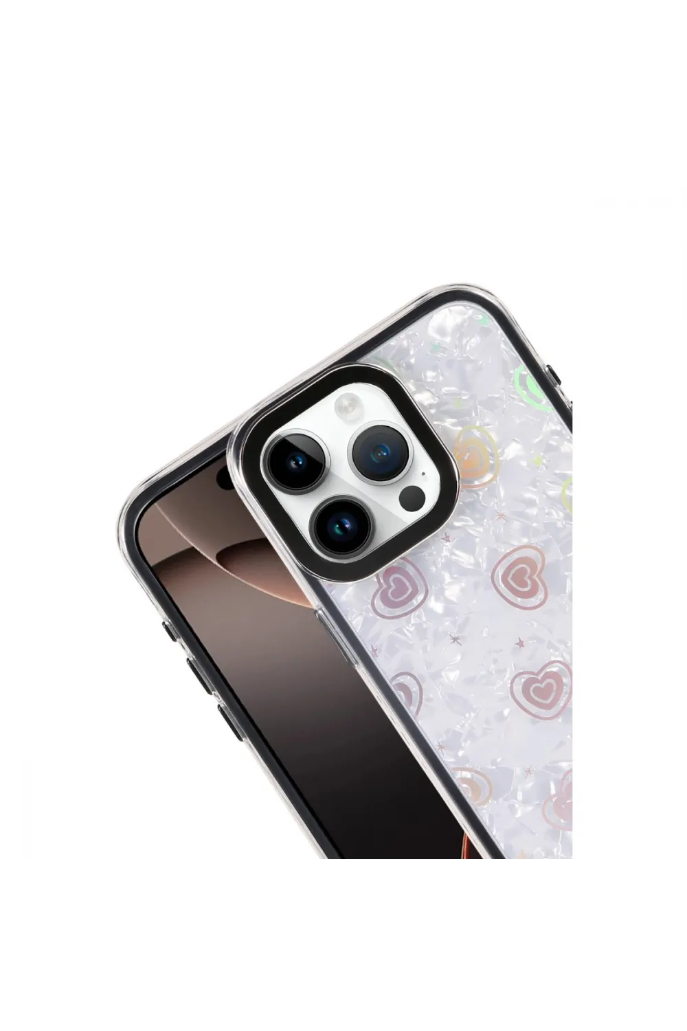 Apple İphone 15 Pro Max Lumi Desenli Kapak - Siyah