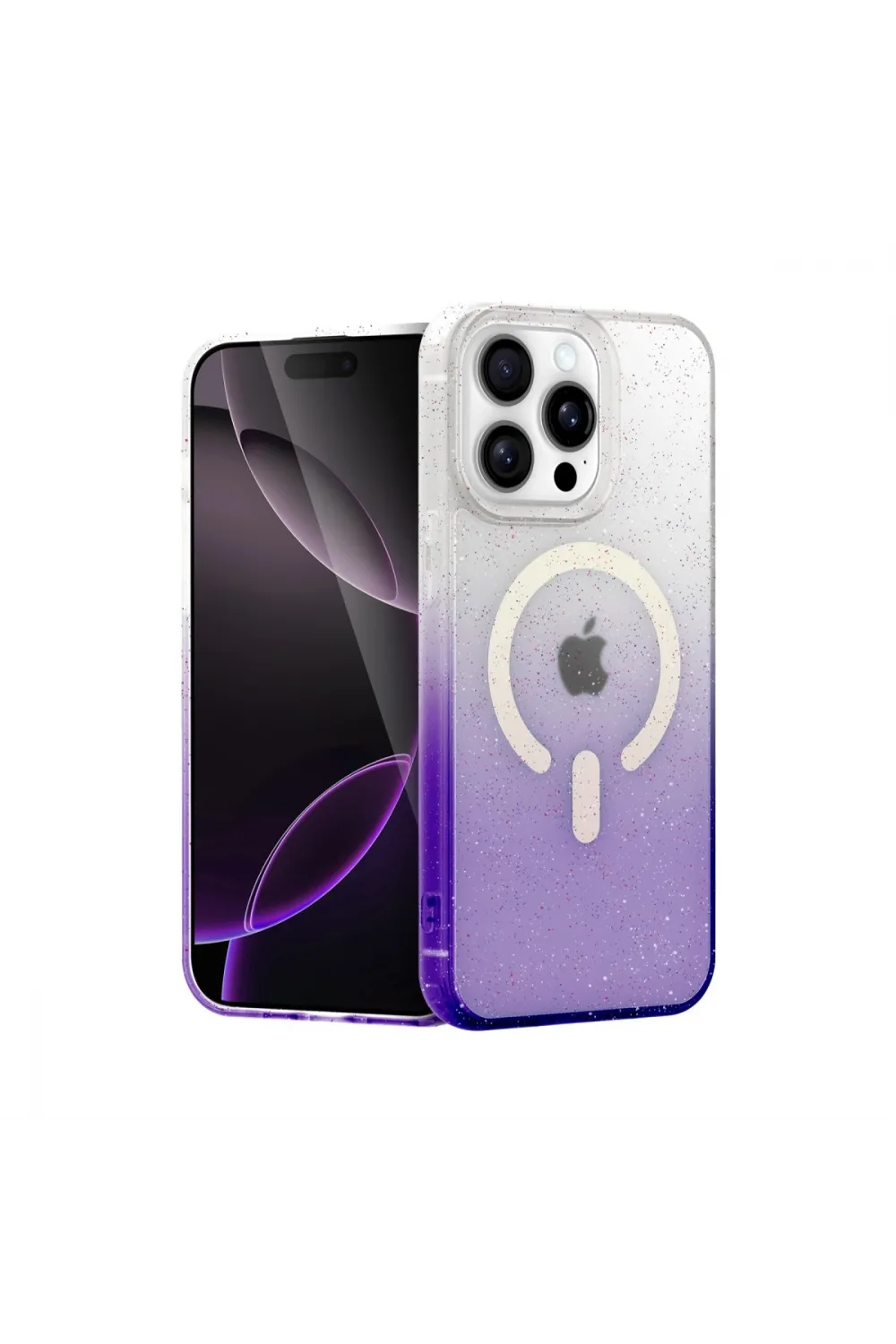 Apple İphone 15 Pro Max Pummel Shiny Magsafe Kapak - Mor