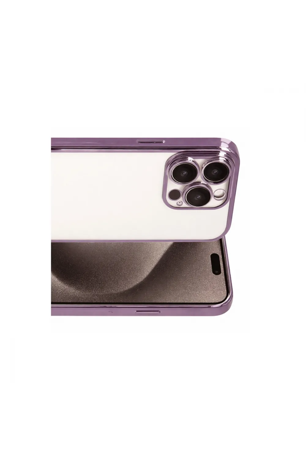 Apple İphone 15 Pro Max Razer Lensli Silikon - Mor