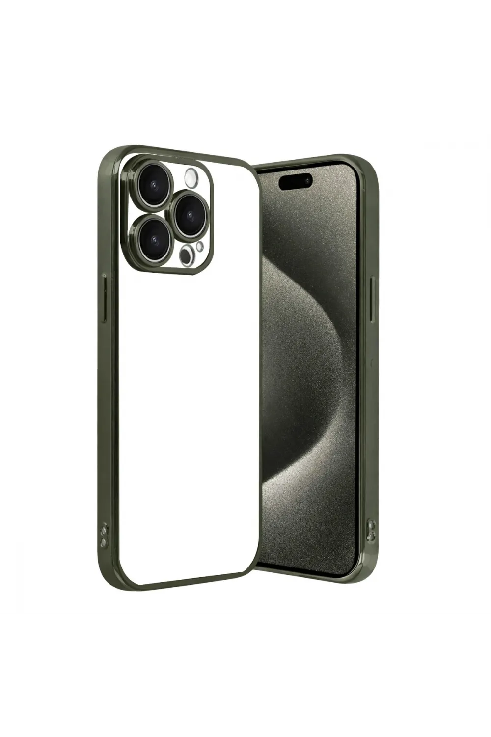 Apple İphone 15 Pro Max Razer Lensli Silikon - Yeşil