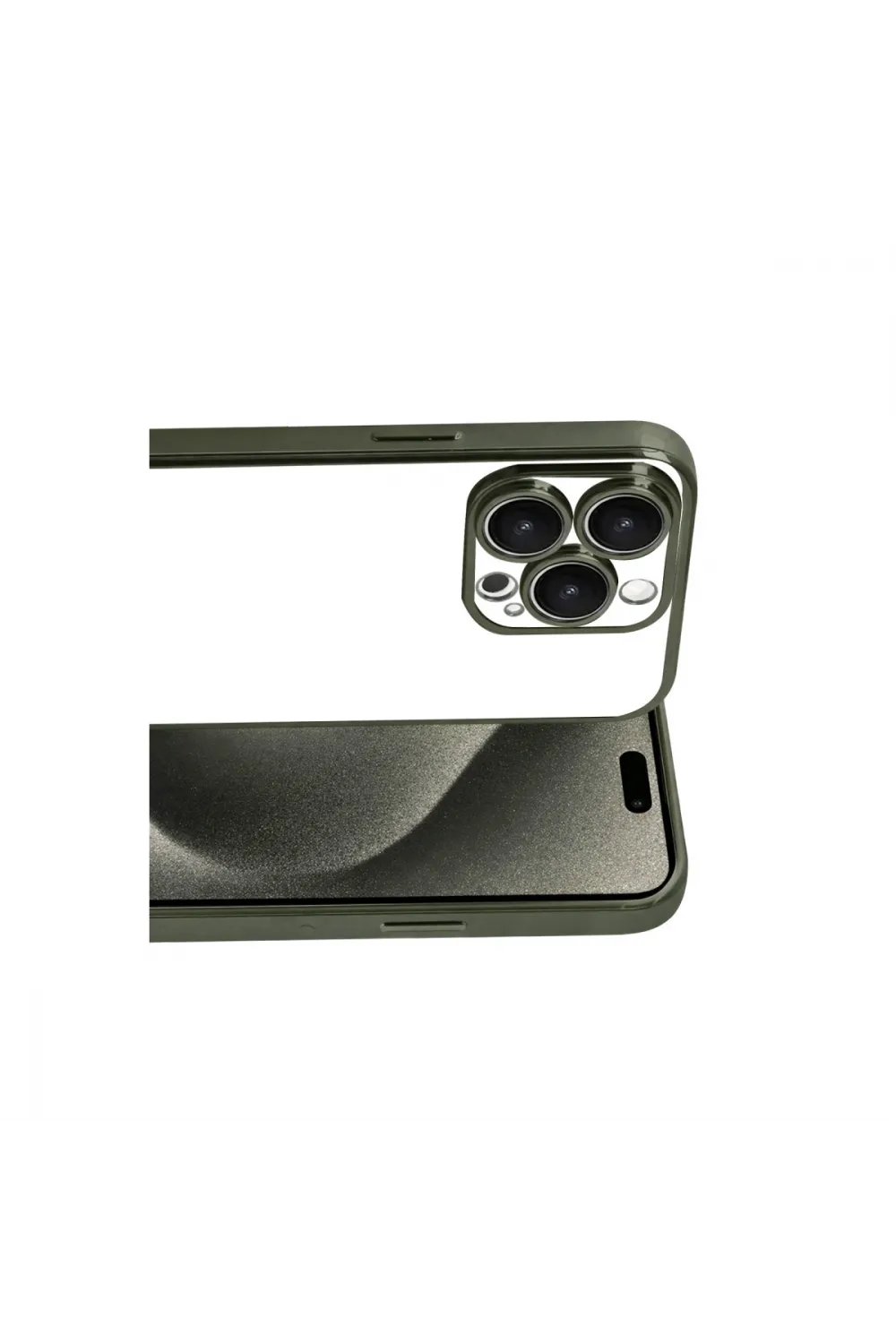 Apple İphone 15 Pro Max Razer Lensli Silikon - Yeşil