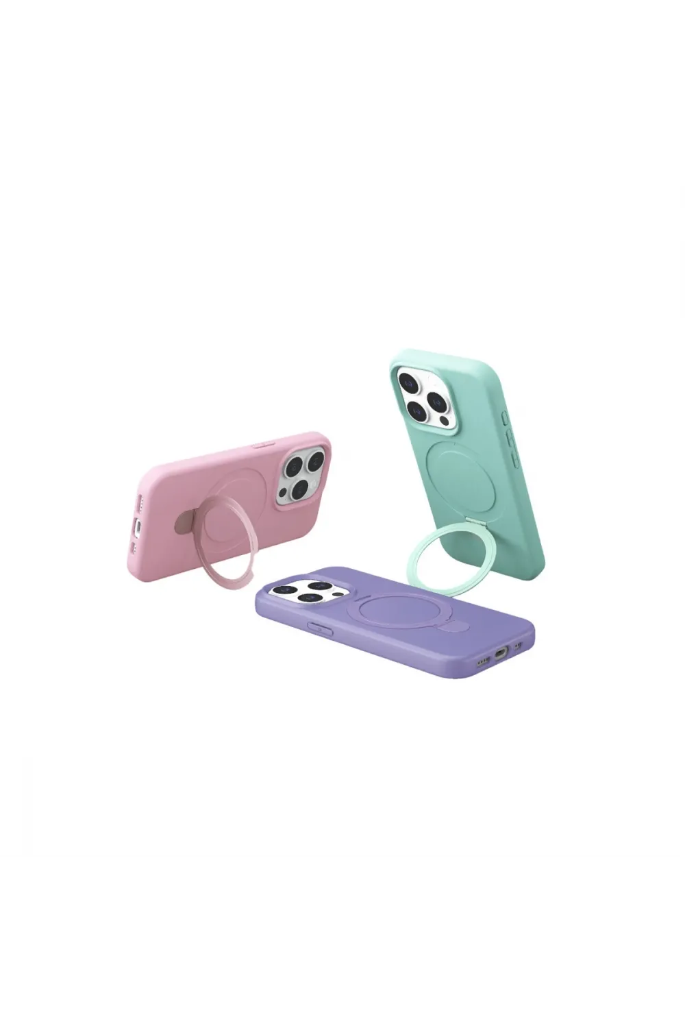 Apple İphone 15 Pro Max Regal Magsafe Standlı Kapak - Lila