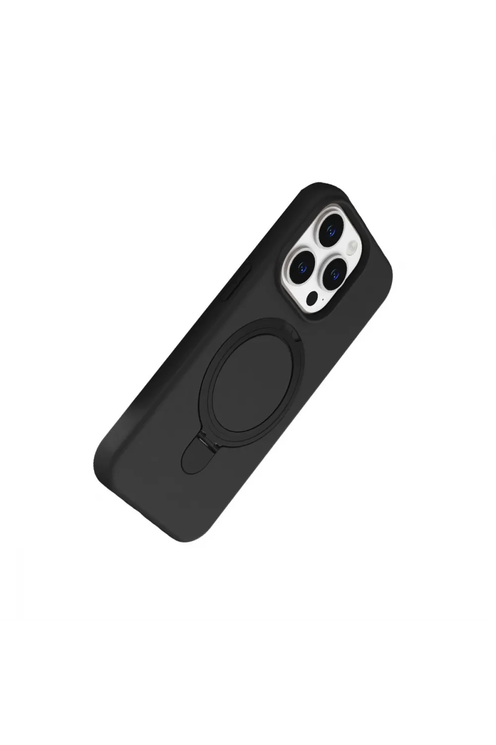 Apple İphone 15 Pro Max Regal Magsafe Standlı Kapak - Siyah