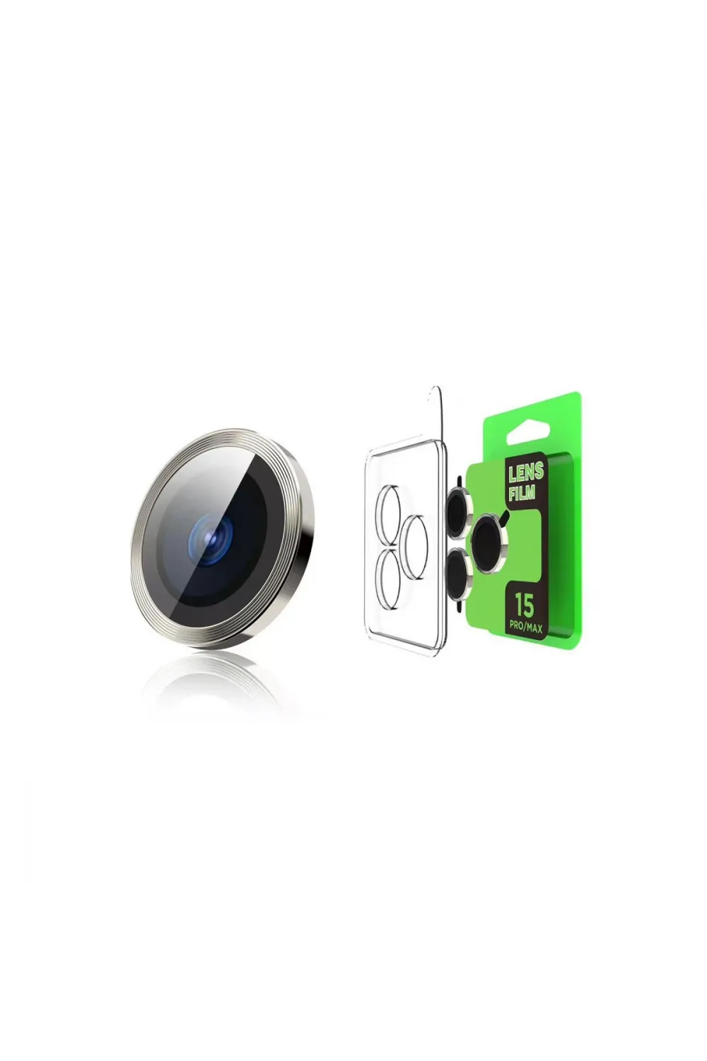Apple İphone 15 Raze Metal Kamera Lens - Siyah