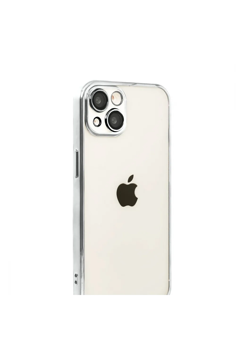 Apple İphone 15 Razer Lensli Silikon - Gümüş
