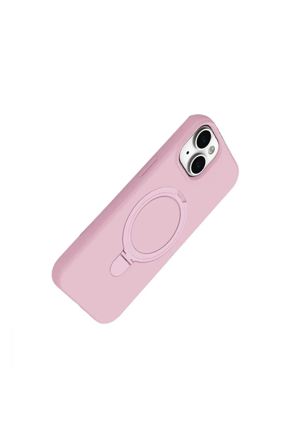Apple İphone 15 Regal Magsafe Standlı Kapak - Açık Pembe