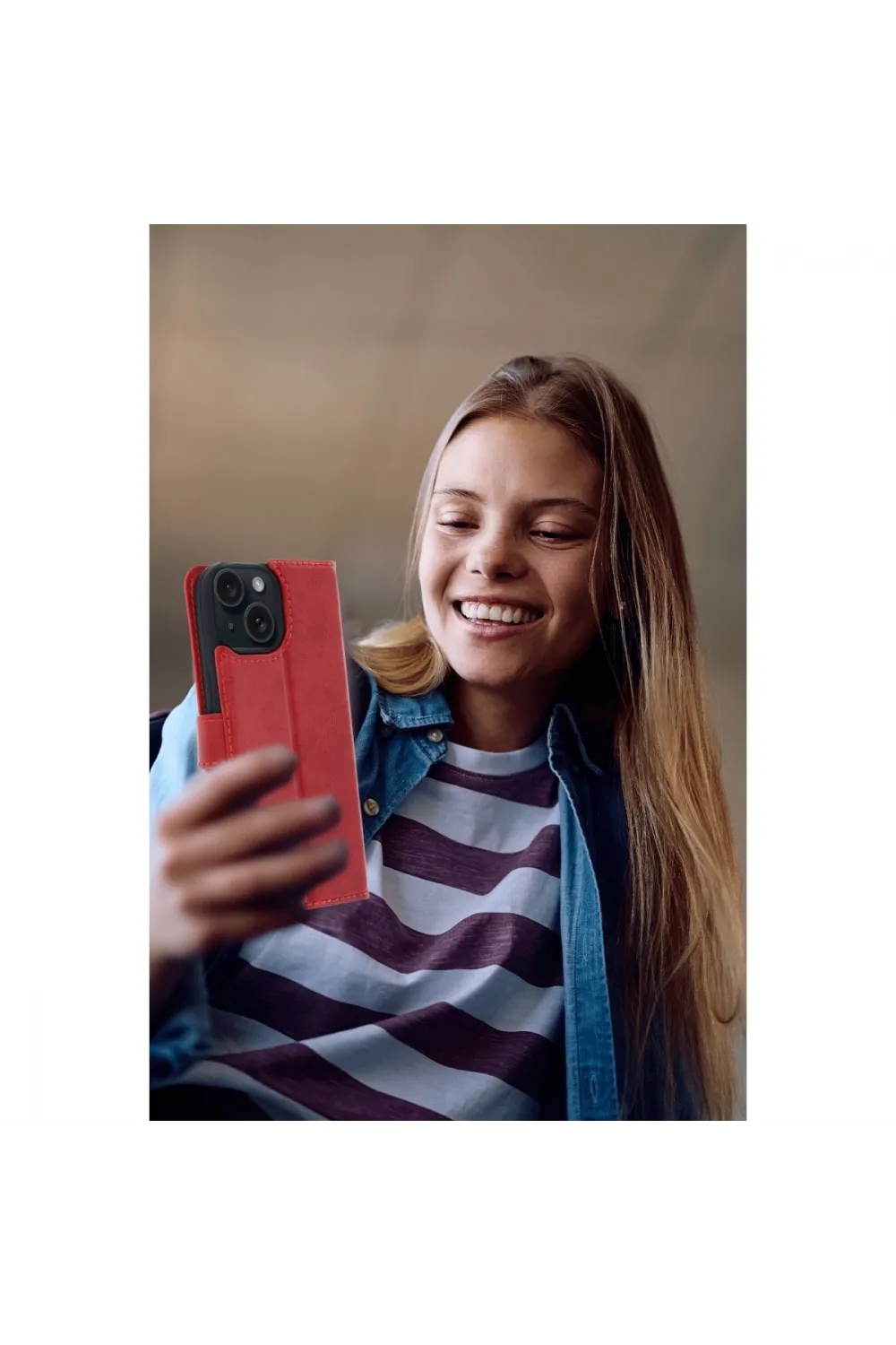 Apple İphone 15 Trend S Plus Kapaklı Kılıf - Lacivert