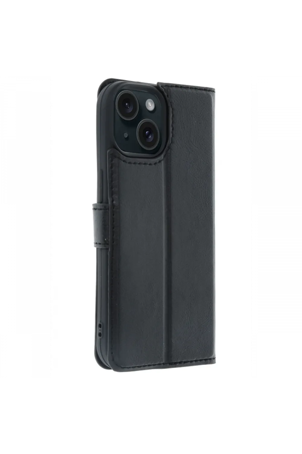 Apple iPhone 15 Trend S Plus Kapaklı Kılıf - Siyah