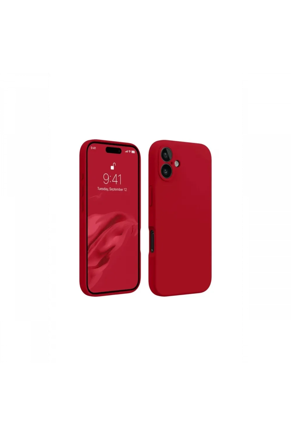 Apple iPhone 16 Kılıf First Silikon - Kırmızı