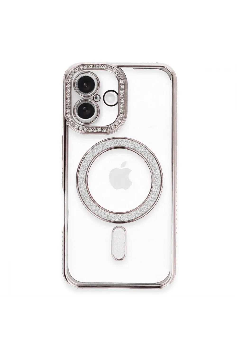 Apple İphone 16 Kılıf Joke Simli Magneticsafe Kılıf - Pembe