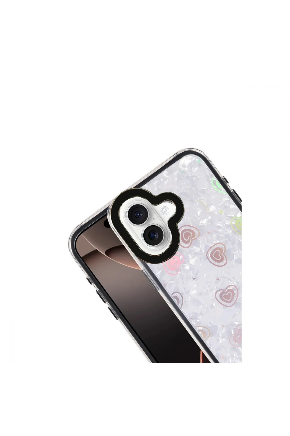 Apple İphone 16 Lumi Desenli Kapak - Siyah