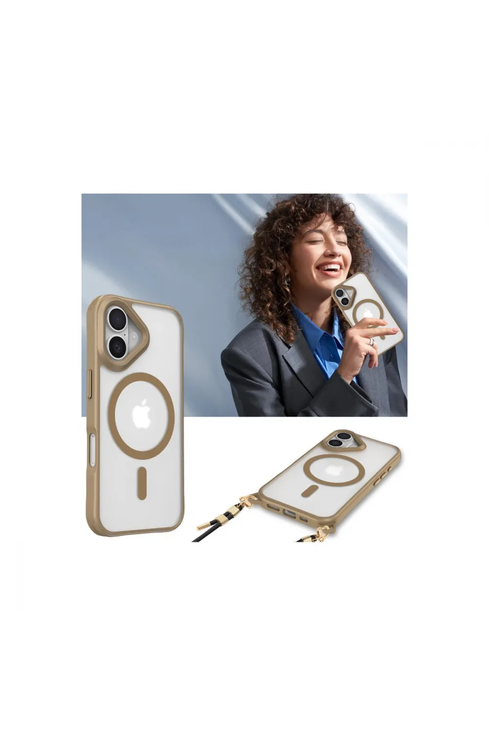 Apple İphone 16 Plus Kılıf Enka Magsafe Silikon Kılıf - Şeffaf