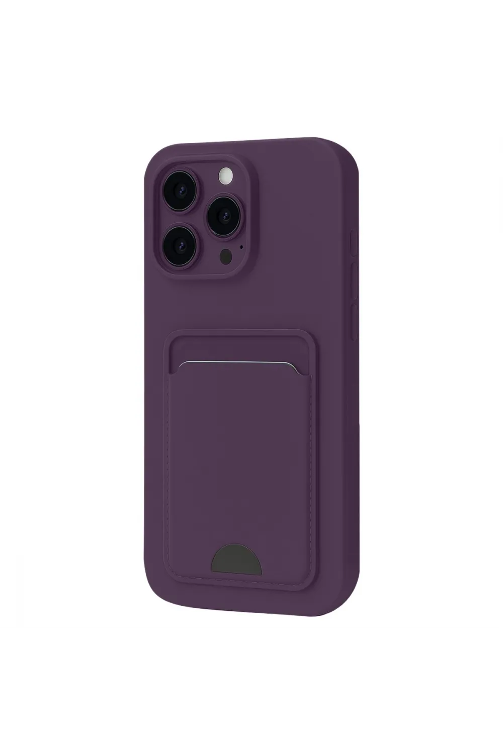 Apple İphone 16 Plus Kılıf Kelvin Kartvizitli Silikon - Derin Mor