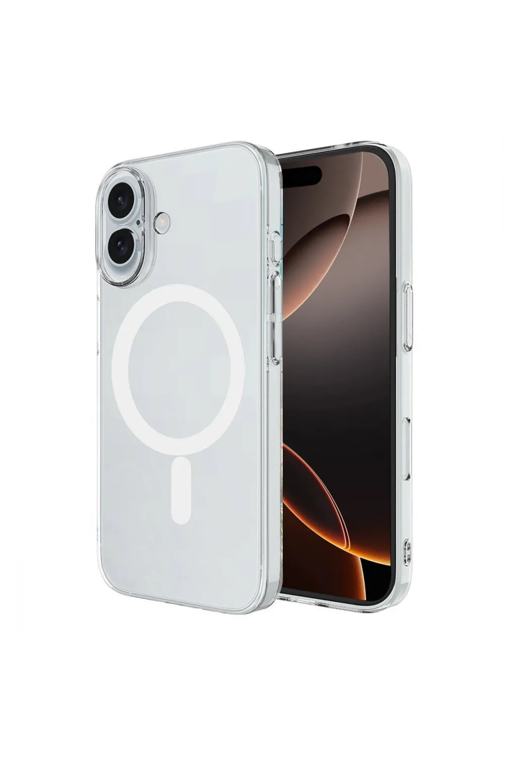 Apple İphone 16 Plus Kılıf Magneticsafe Şeffaf Silikon - Şeffaf