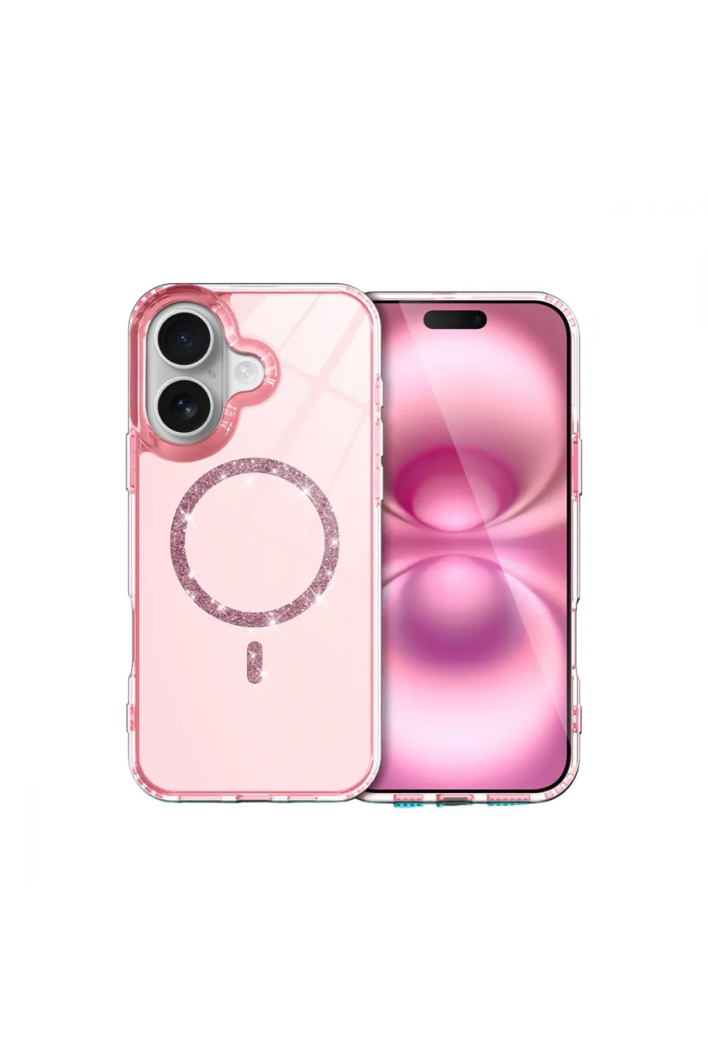 Apple İphone 16 Plus Live Diamond Magsafe Kapak - Pembe