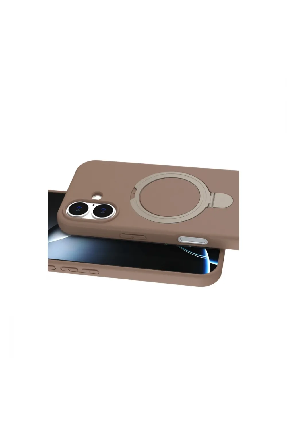 Apple İphone 16 Plus Regal Magsafe Standlı Kapak - Çöl Titanyum