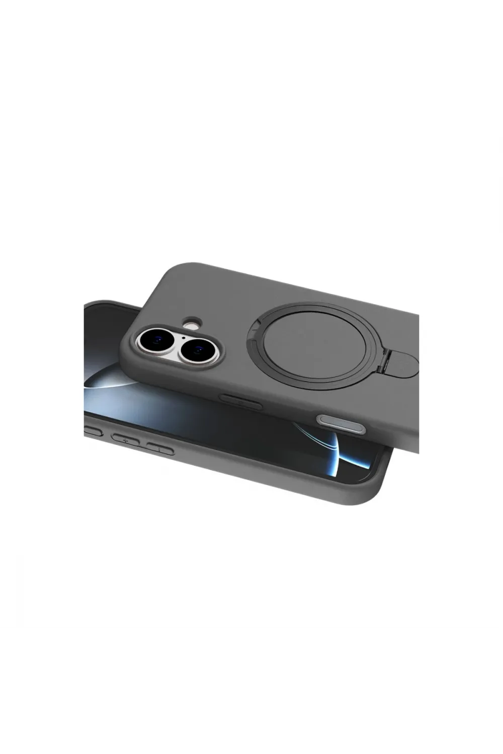 Apple İphone 16 Plus Regal Magsafe Standlı Kapak - Titan Gri