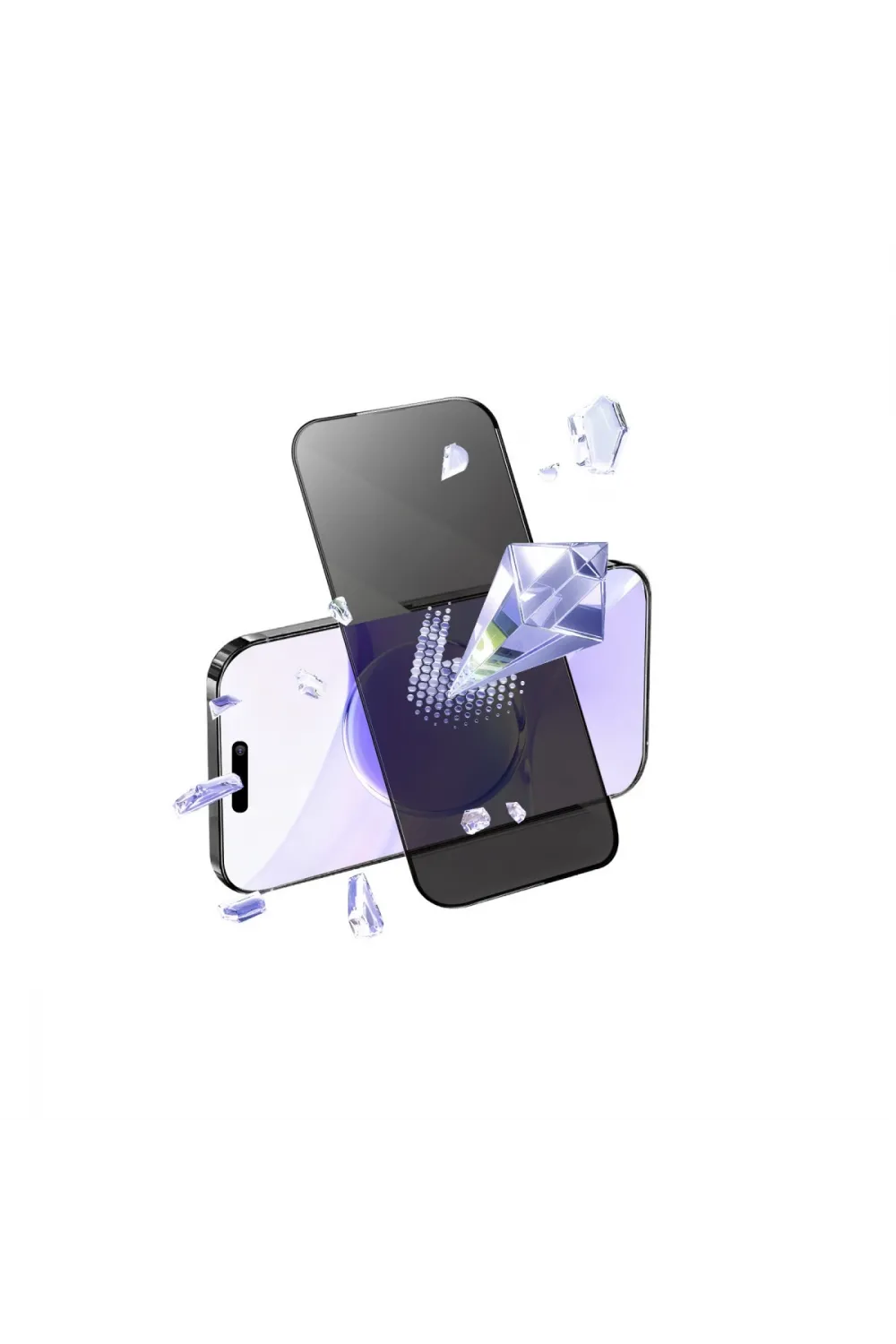 Apple İphone 16 Pro Bilvis 5in1 5d Magic Hayalet Cam Ekran Koruyucu - Siyah