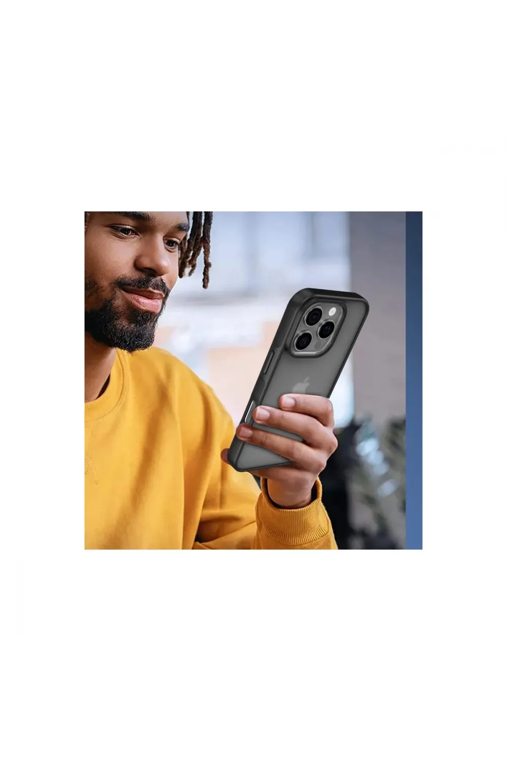 Apple İphone 16 Pro Kılıf Elegant Kapak - Siyah