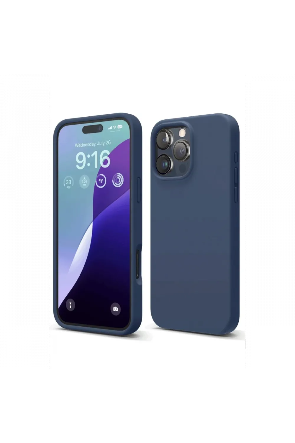 Apple iPhone 16 Pro Kılıf First Silikon - Lacivert