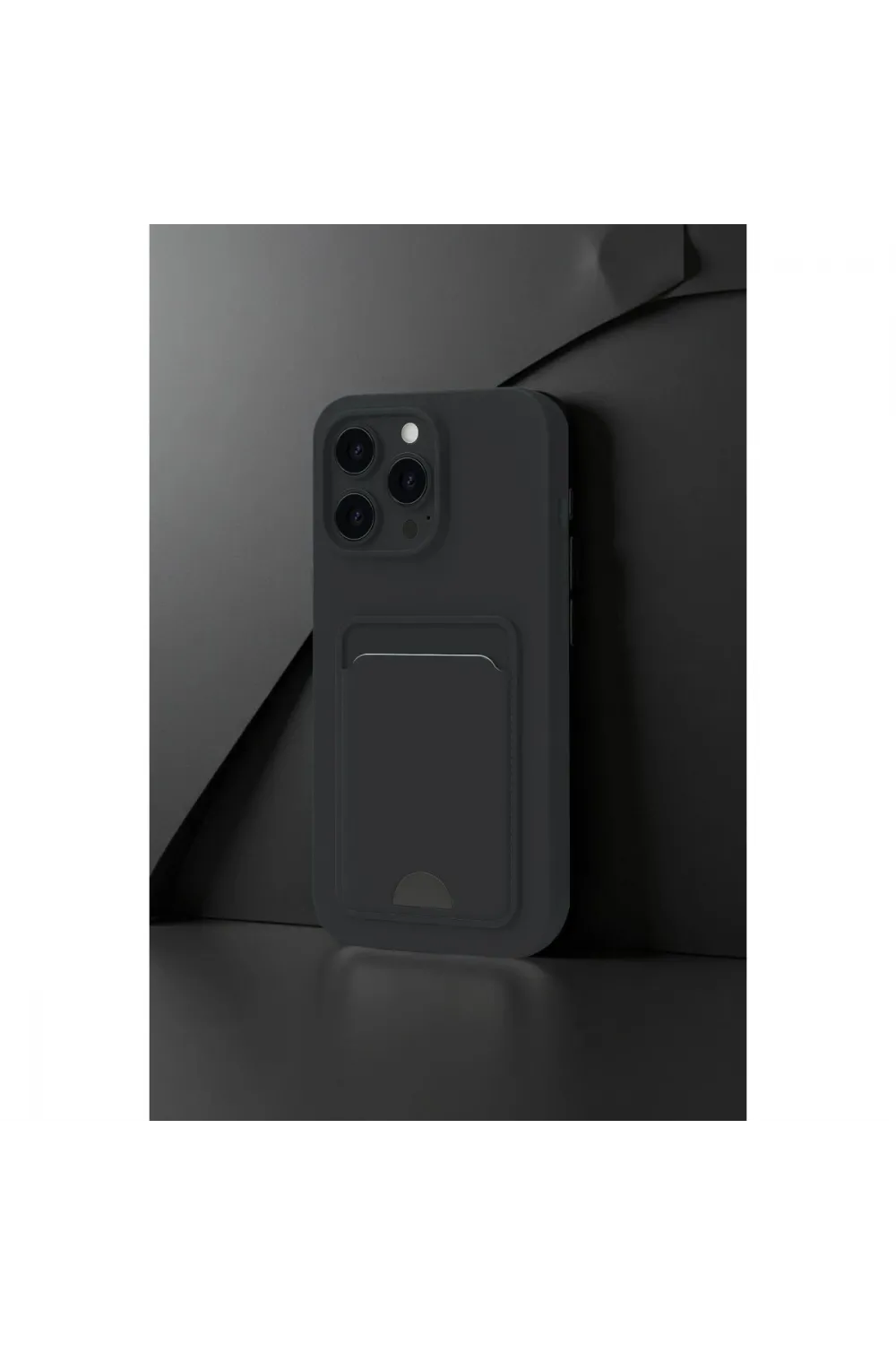 Apple İphone 16 Pro Kılıf Kelvin Kartvizitli Silikon - Derin Mor