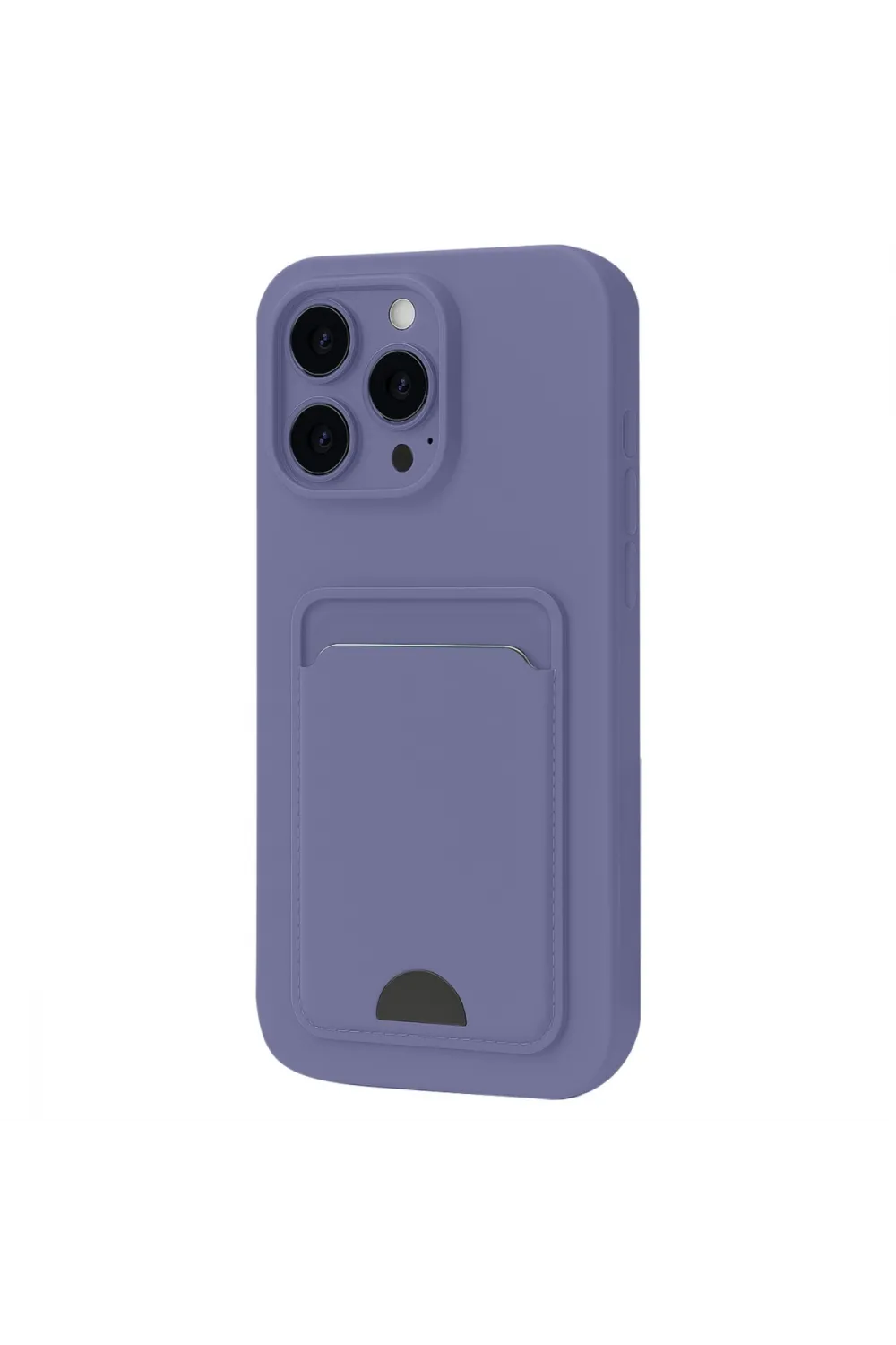 Apple İphone 16 Pro Kılıf Kelvin Kartvizitli Silikon - Lila