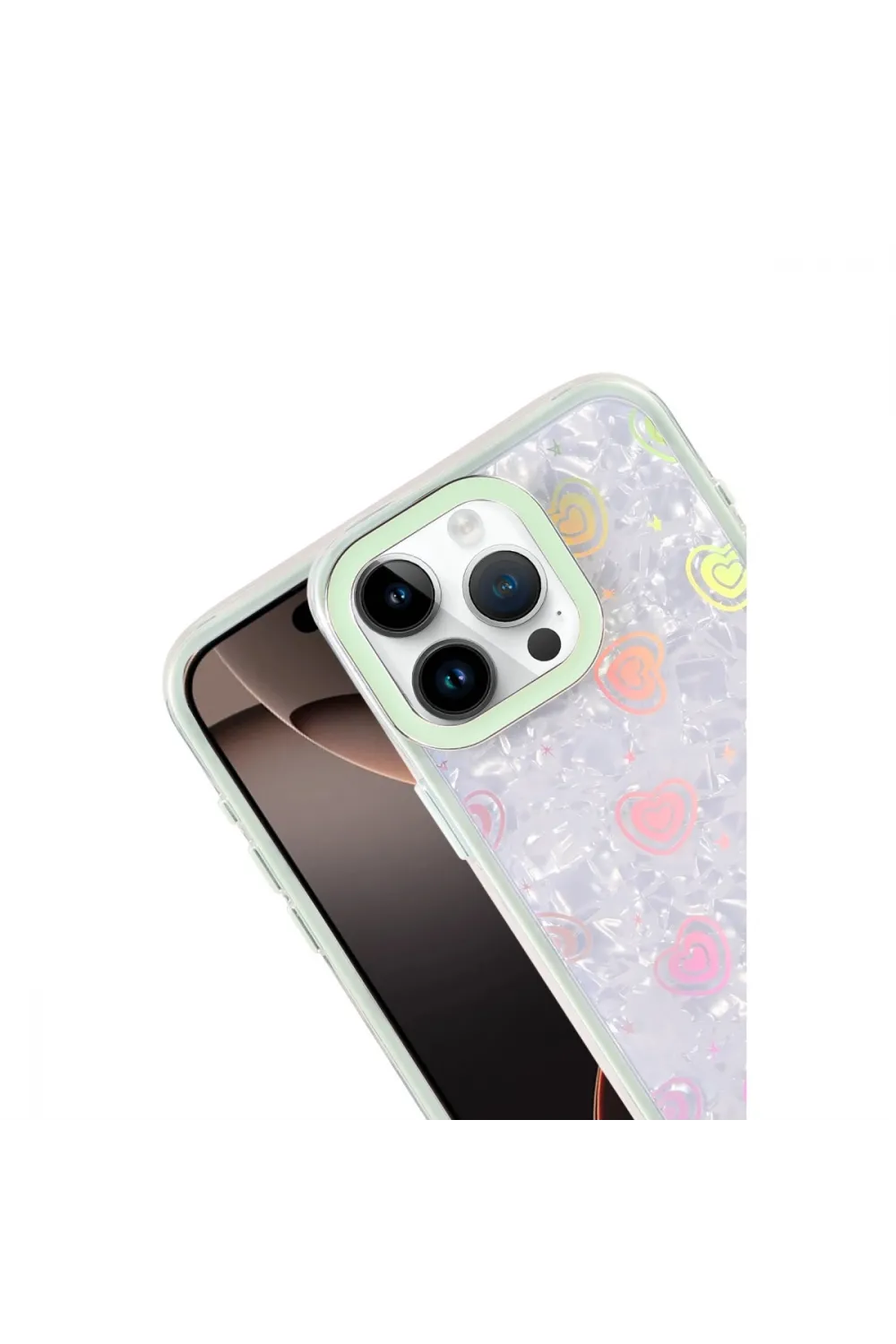 Apple İphone 16 Pro Lumi Desenli Kapak - Yeşil