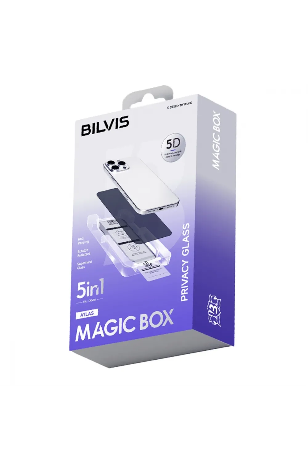 Apple İphone 16 Pro Max Bilvis 5in1 5d Magic Hayalet Cam Ekran Koruyucu - Siyah