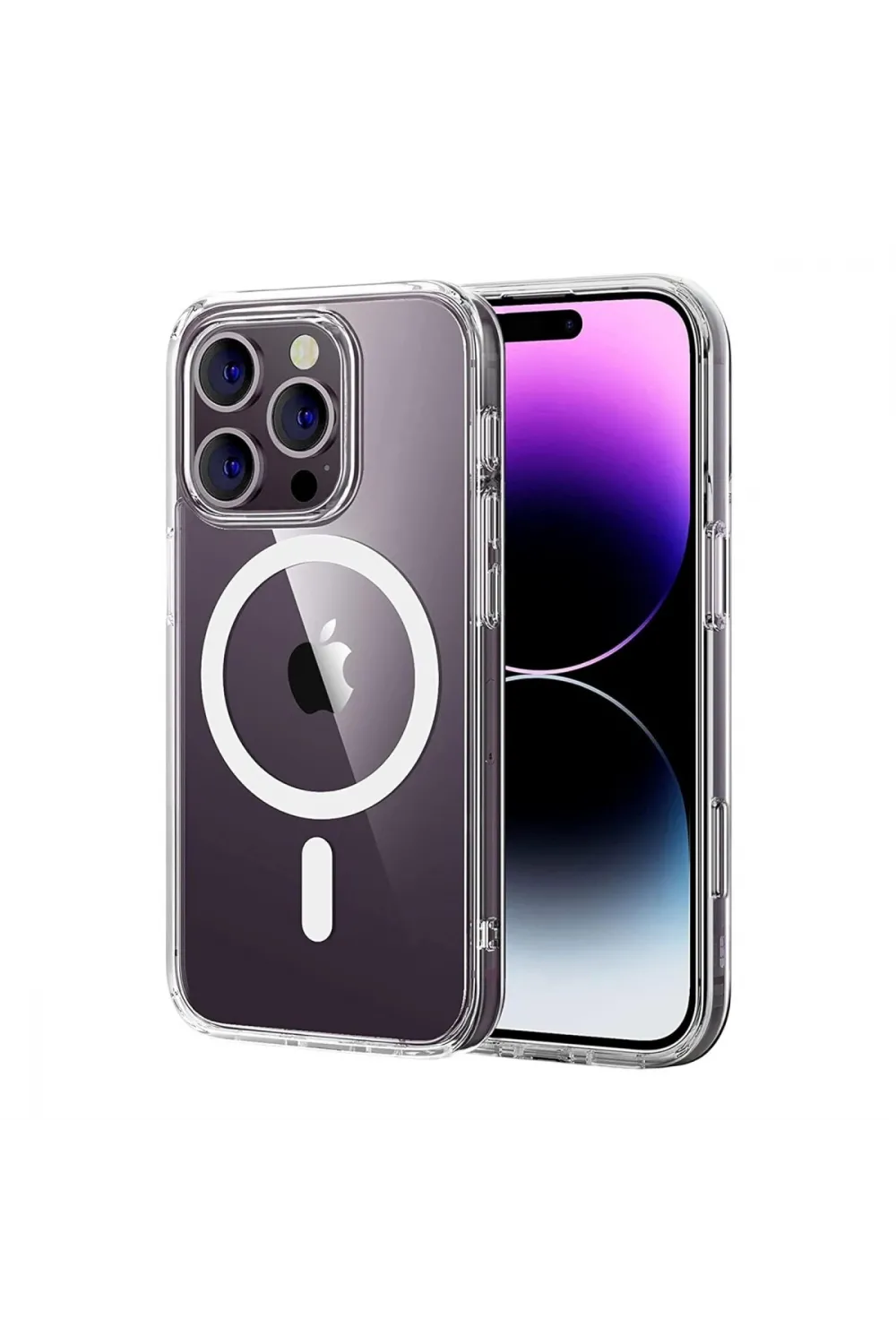 Apple İphone 16 Pro Max Combo Sert Şeffaf Magsafe Kapak - Şeffaf