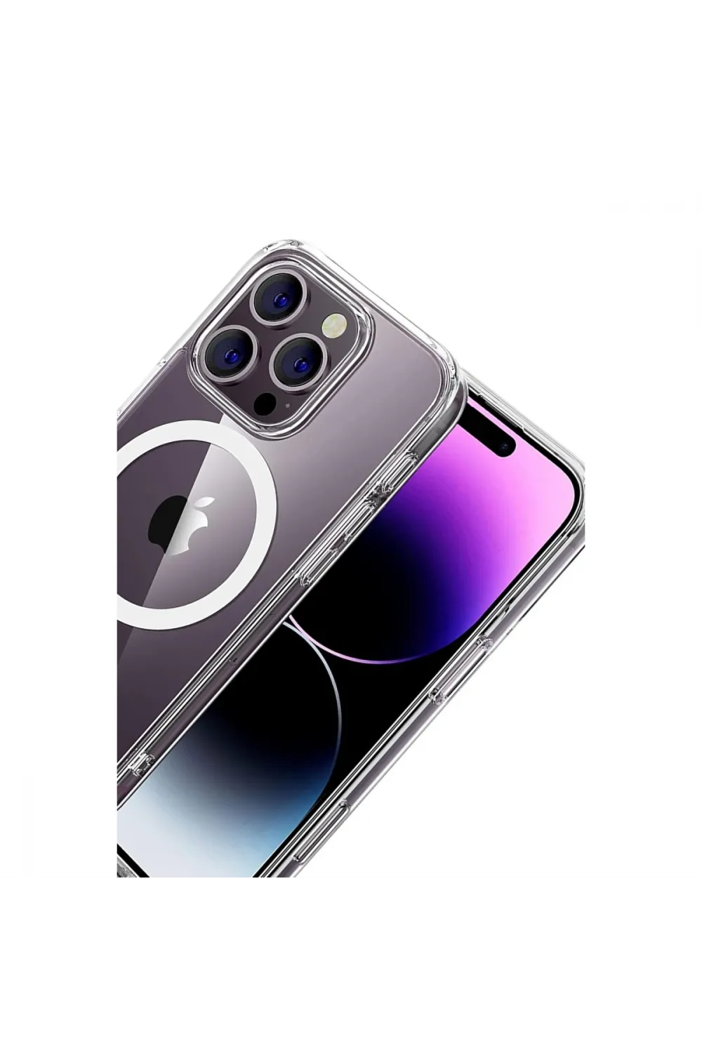 Apple İphone 16 Pro Max Combo Sert Şeffaf Magsafe Kapak - Şeffaf