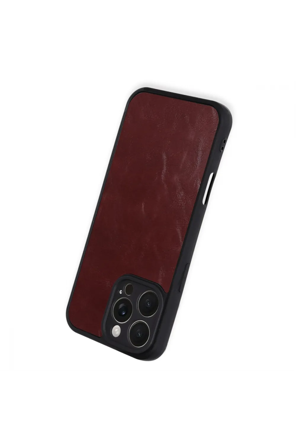 Apple İphone 16 Pro Max Kılıf Aras Deri Kapak - Bordo