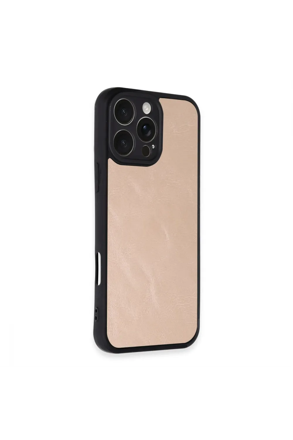 Apple İphone 16 Pro Max Kılıf Aras Deri Kapak - Pudra