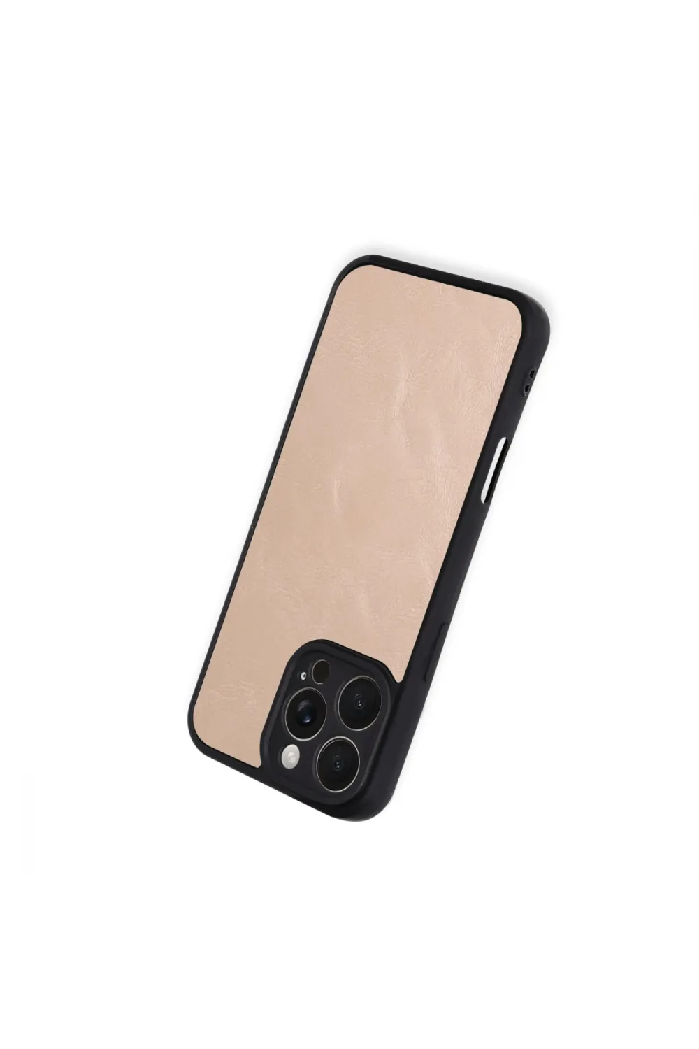 Apple İphone 16 Pro Max Kılıf Aras Deri Kapak - Pudra