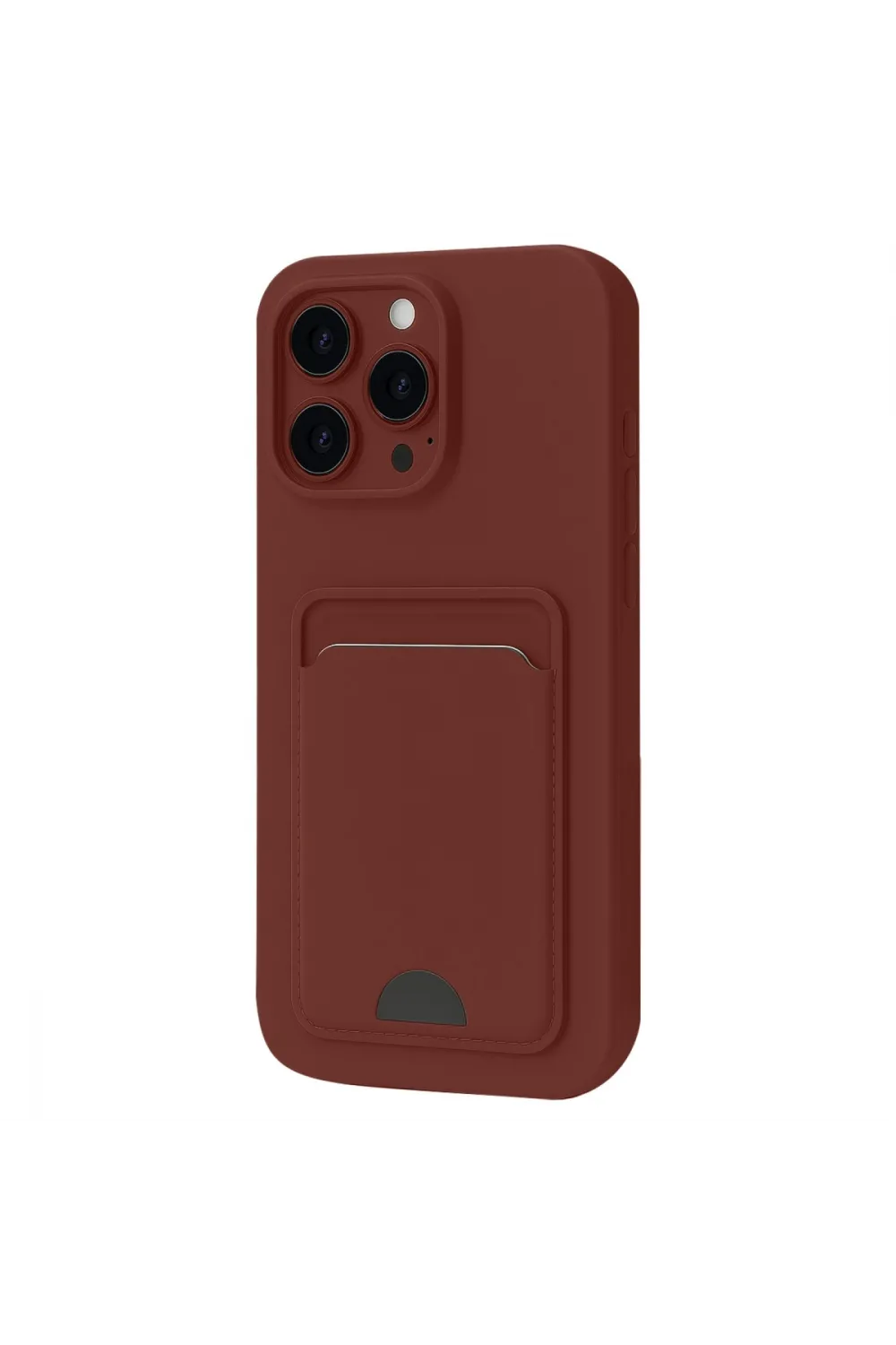 Apple İphone 16 Pro Max Kılıf Kelvin Kartvizitli Silikon - Bordo
