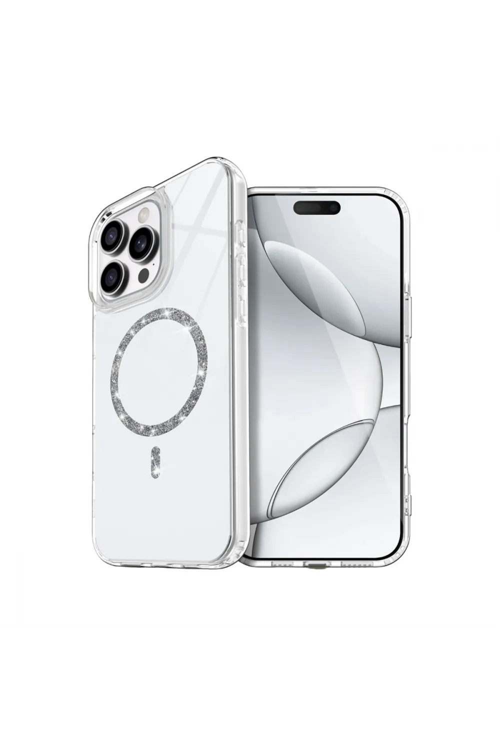 Apple İphone 16 Pro Max Live Diamond Magsafe Kapak - Şeffaf